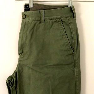 J. Crew chinos, moss color